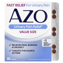 AZO, Lek na Ból Moczowy, 95 mg, 30 Tabletek