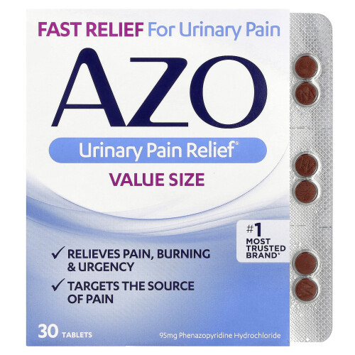 AZO, Virtsa Kipu Lääke, 95 mg, 30 Tabletti