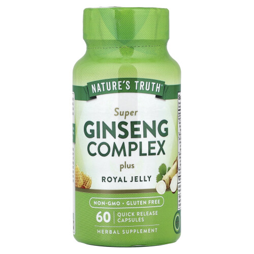 Super Ginseng Σύνθετο Plus Βασιλική Γελατίνη, 60 Ταχεία Επεξεργασία Φιάλες