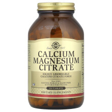 Solgar, Calcium Magnesium Citraat, 250 Tabletten