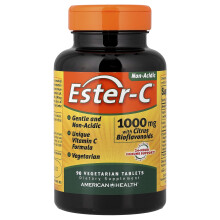 American Health, Ester-C Citrus Bioflavonoidien kanssa, 1 000 mg, 90 Kasvissyöjä Tabletti