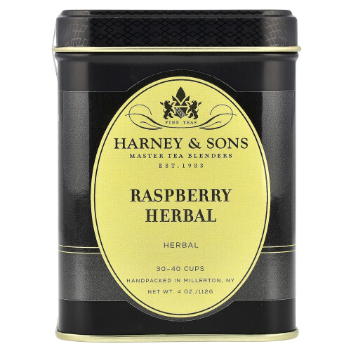 Harney & Sons, Raspberry Herbal Tea, Caffeine Free, 4 oz (112 g)