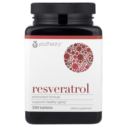 Youtheory, Resweratrol, 290 Tabletek