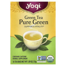 Yogi Tea, Groene thee Pure groen, 16 theezakjes, 1.09 oz (31 g)