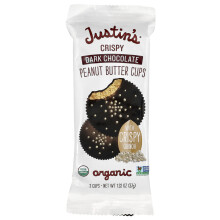 Justin's Nut Butter, Justin's Nussbutter, Bio-Dunkelchokoladen-Krisp-Peanut Butter Cups, 2 Becher, 1,32 oz (37 g)