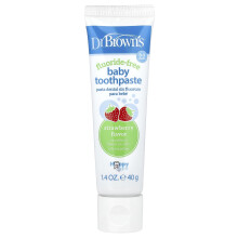 Creme Dental de Bebê de Dr. Brown's, Sem Flúor, 0-3 Anos, Morango, 1.4 oz (40 g)