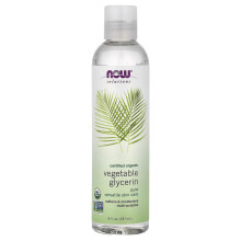 Solutions di NOW Foods, Glicerina Vegetale Organica, 8 fl oz (237 ml)