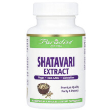 Paradise Herbs, Shatavari, 60 Vegetariska Kapslar