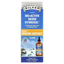 Sovereign Silver, Bio-Actief Zilver Hydrosol Dropper-Top, Dagelijks + Immuun Ondersteuning, 10 PPM, 8 fl oz (236 ml)