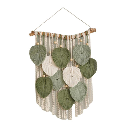 Boho Leaf Macrame Wall Hanging 40x50cm 1