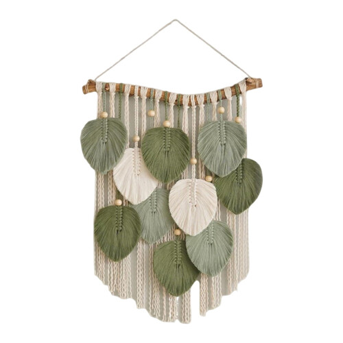 Boho Leaf Macrame Wall Hanging 40x50cm 2
