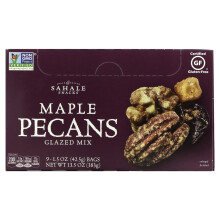 Sahale Snacks, Geglazuurd Mengsel, Maple Pecans, 9 Potten, 1,5 oz (42,5 g) per Stuk