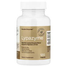 Houston Enzymes, Lypazyme, 120 Kapsler