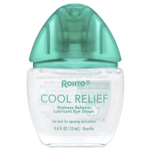Rohto, Cooling Eye Drops, Dual Action Redness + Dryness Relief, 0.4 fl oz (13 ml)
