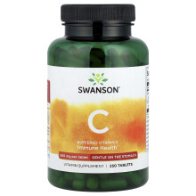 Swanson, Buforovaný vitamin C, 500 mg, 250 tabletiek