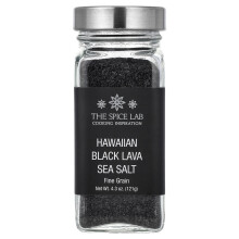 The Spice Lab, Sal de Lava Negra de Havaí, Grão Fino, 4.3 oz (121 g)