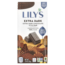 Lily's Sweets, Extra-Dunkle Schokoladenbar, Extra Dunkel, 70% Kakao, 2,8 oz (80 g)