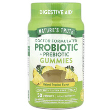Nature's Truth, Probiotic Digestive Aid Gummies, Natural Tropical, 50 Vegan Gummies