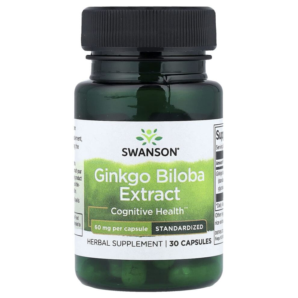 Swanson Ginkgo Biloba Extract, 60Mg - 30 Caps