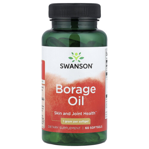 Swanson, Óleo de Borage, 1 g, 60 Softgéis