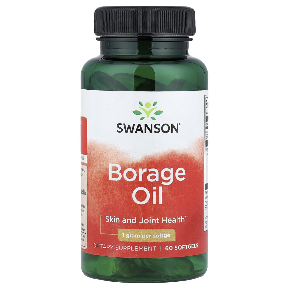Swanson Borage Oil, 1000Mg - 60 Softgels