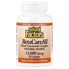 Natural Factors, BetaCareAll, 15,000 mcg, 90 Softgels