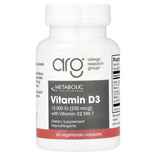 Metabolic Maintenance, Vitamiini D-3, 10 000 IU, 60 kapsulia