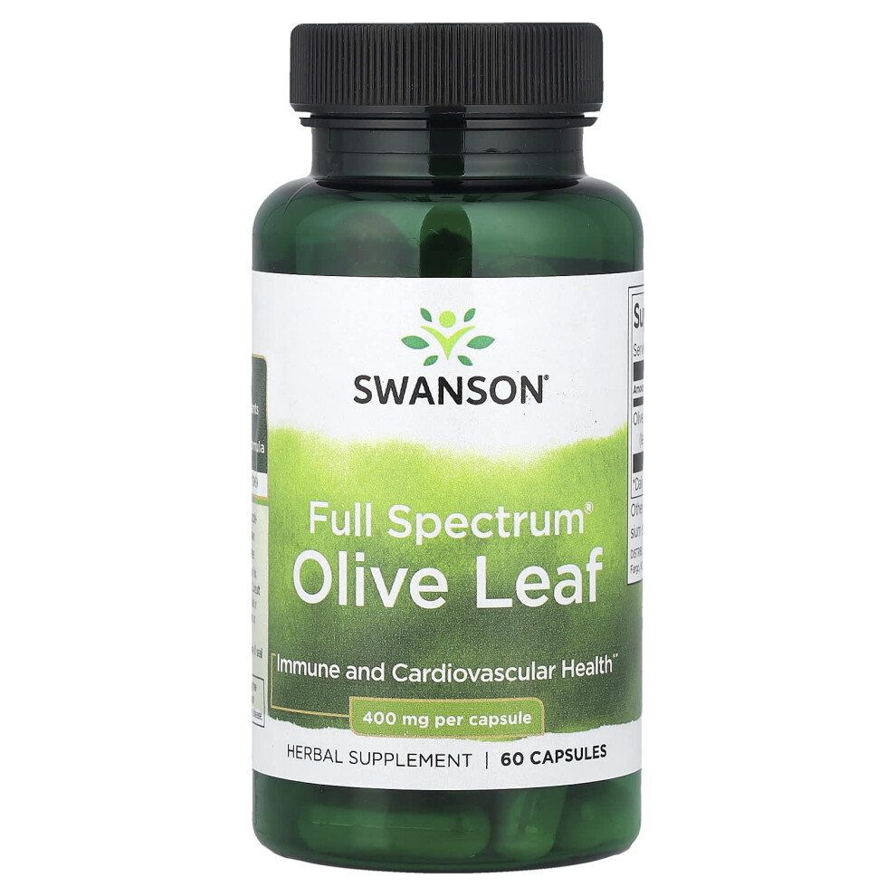 Swanson Full Spectrum Olive Leaf, 400Mg - 60 Caps