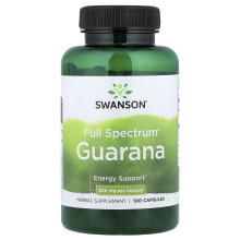Swanson, Full Spectrum Guarana, 500 mg, 100 Kapslar
