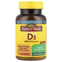 Nature Made, Vitamin D3, 300 Tabletter