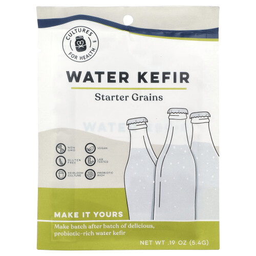 Κουλτούρες για την Υγεία, Water Κεφίρ, 1 Πακέτο, .19 oz (5,4 g)