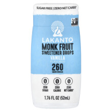 Lakanto, Monkfruit Extrakt Csepp, Vanília, 1,76 fl oz (52 ml)