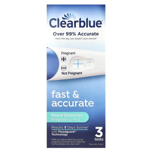 Clearblue Clearblue, Fast & Accurate, Rapid Detection Pregnancy Test, 3 Tests