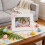 Easter Bunny Canvas Basket Bag, 25x21cm 5