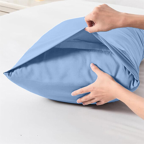 Kylande örngott 19x29in 2-pack himmelsblå 1