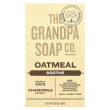 The Grandpa Soap Co., Sapone Bar per Viso e Corpo Soothe, Avena, 4.25 oz (120 g)