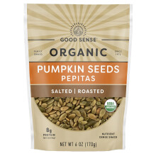 Good Sense, Semi di Zucca Organici Pepitas, Salati, Arrostiti, 6 oz (170 g)