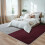 Grey and Red Memory Foam Rug 4x6 ft Non-Slip 2