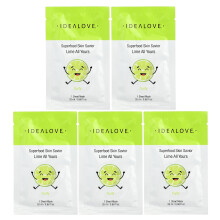 Idealove, Superfood Huidredder, Lime All Yours, 5 Schoonheid Laken Maskers, 0,68 fl oz (20 ml) Elk