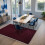 Grey and Red Memory Foam Rug 4x6 ft Non-Slip 5