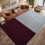 Grey and Red Memory Foam Rug 4x6 ft Non-Slip 7