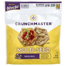 Crunchmaster, Multi-Seed, Crunchy Gebakken Rijst Crackers, Oorspronkelijk, 4 oz (113 g)