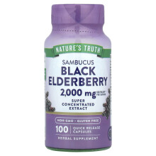 Nature's Truth, Sambucus Black Elderberry, 2,000 mg, 100 Quick Release Capsules (1,000 mg per Capsule)