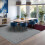 Grey and Red Memory Foam Rug 4x6 ft Non-Slip 8