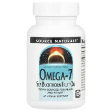Source Naturals, Omega-7, Seabuckthorn-Fruchtöl, 60 Vegi-Weichgels