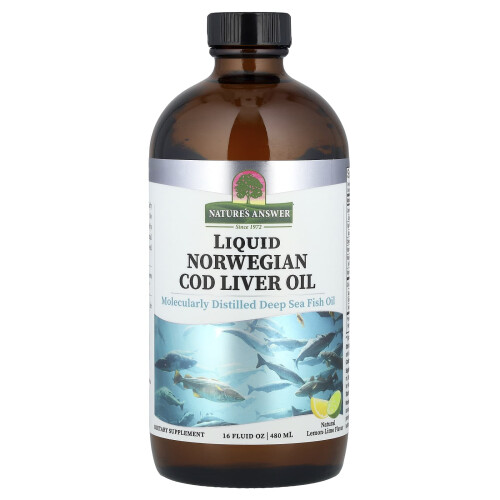 Nature’s Answer Liquid Norwegian Cod Liver Oil Lemon Lime – 480ml