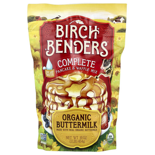 Birch Benders, Μίγμα Πανκακής & Γουάφλ, Οργανική Μανιτάρι, 1 lb (454 g)