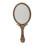 Vintage handheld makeup mirror with embossed flower design 6