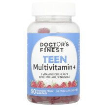 Doctor's Finest, Wielowitamin dla Młodzieży, Truskawka, 90 Gum