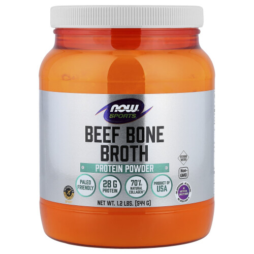NOW Foods Bone Broth, Beef Powder - 544 grams